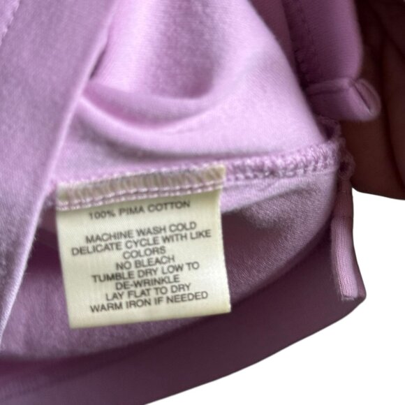 Robert Barakett Montreal Mens Lilac Pima Cotton Crewneck T-Shirt Size M - Picture 5 of 5